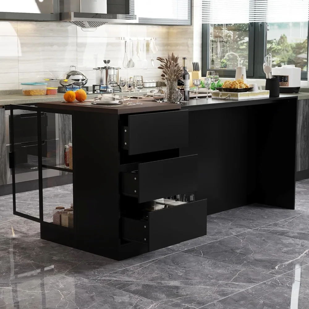 Ljustra Kitchen Island in Modern Kitchen