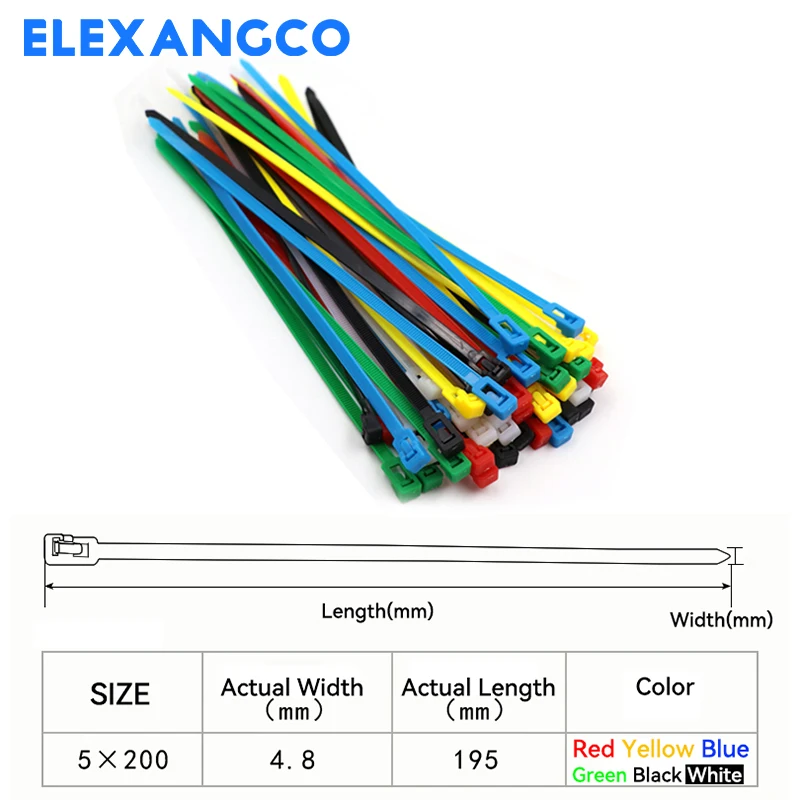 stepper driver 100PCS 5X200 Reusable Zip Ties Heavy Duty 6 Colors Removable Cable Ties Releasable Indoor Outdoor Nylon Wrap for Wire 12v to 110v inverter for car