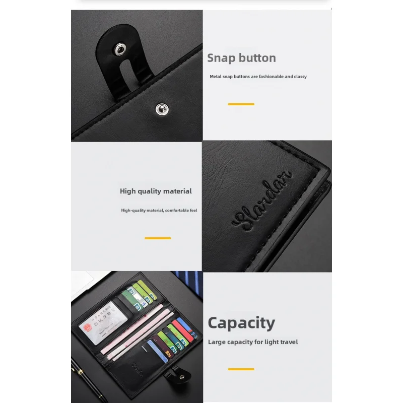 New men's wallet long with buckle thin card bag integrated wallet wallet wallet