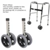 2Pcs Walker Replacement Wheel 6 Gear Height Adjustable Smoothly Rolling Rollator Wheel Legs Walker Replacement Wheel Walker Leg 2