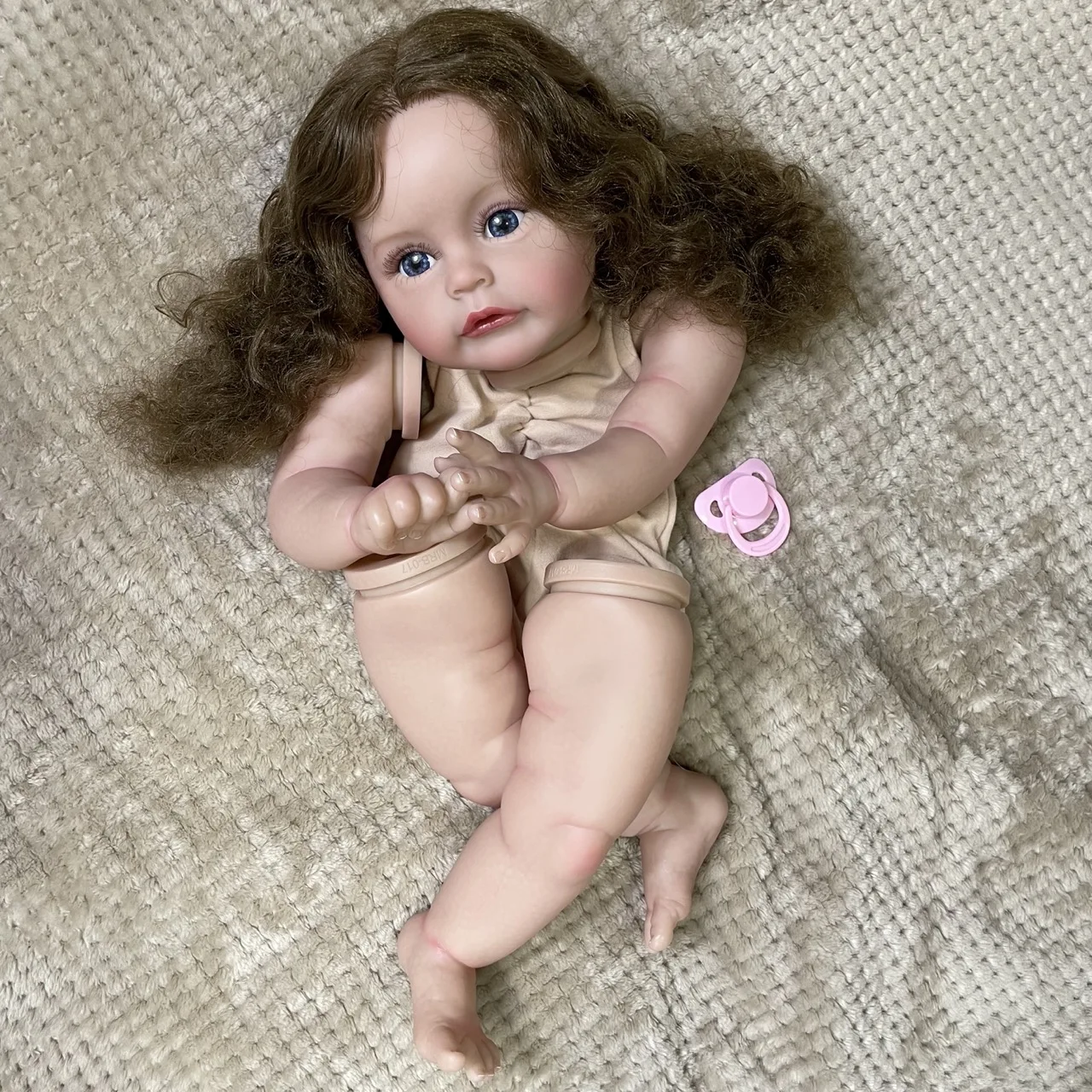 24inch Already Painted Reborn Doll Kit Suesue Hand-rooted Hair 