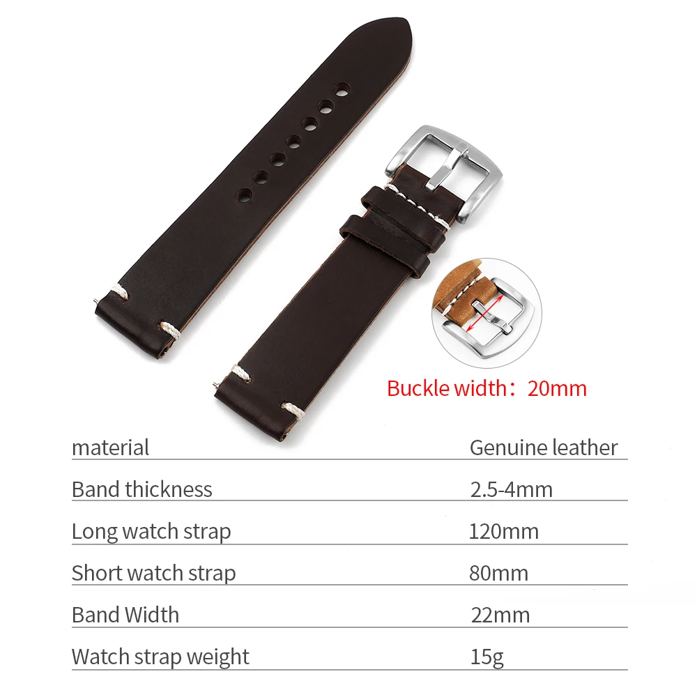 Versatile Quick Release Watch Band with Pin Buckle
