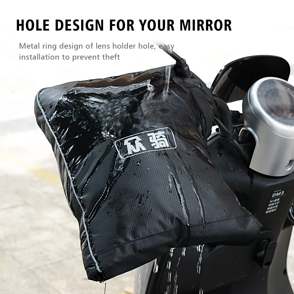 Winter Motorcycle Gloves Waterproof Motorcycle Handlebar Muffs Windproof Handle Bar Cover Thickened Thermal Riding Glove: 3 - 5 Days Free Delivery Only UKs Soft