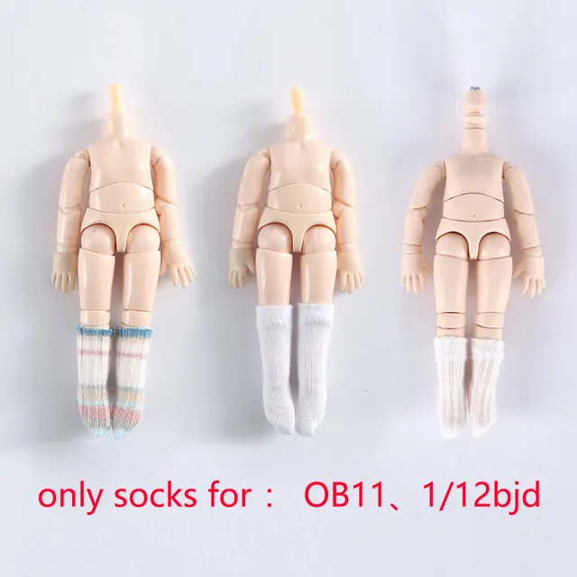 Ob11 Socks Knee Socks Striped Socks for  MOLLY,OB22 ,GSC,1/8 1/12bjd Dolldoll Accessories 2