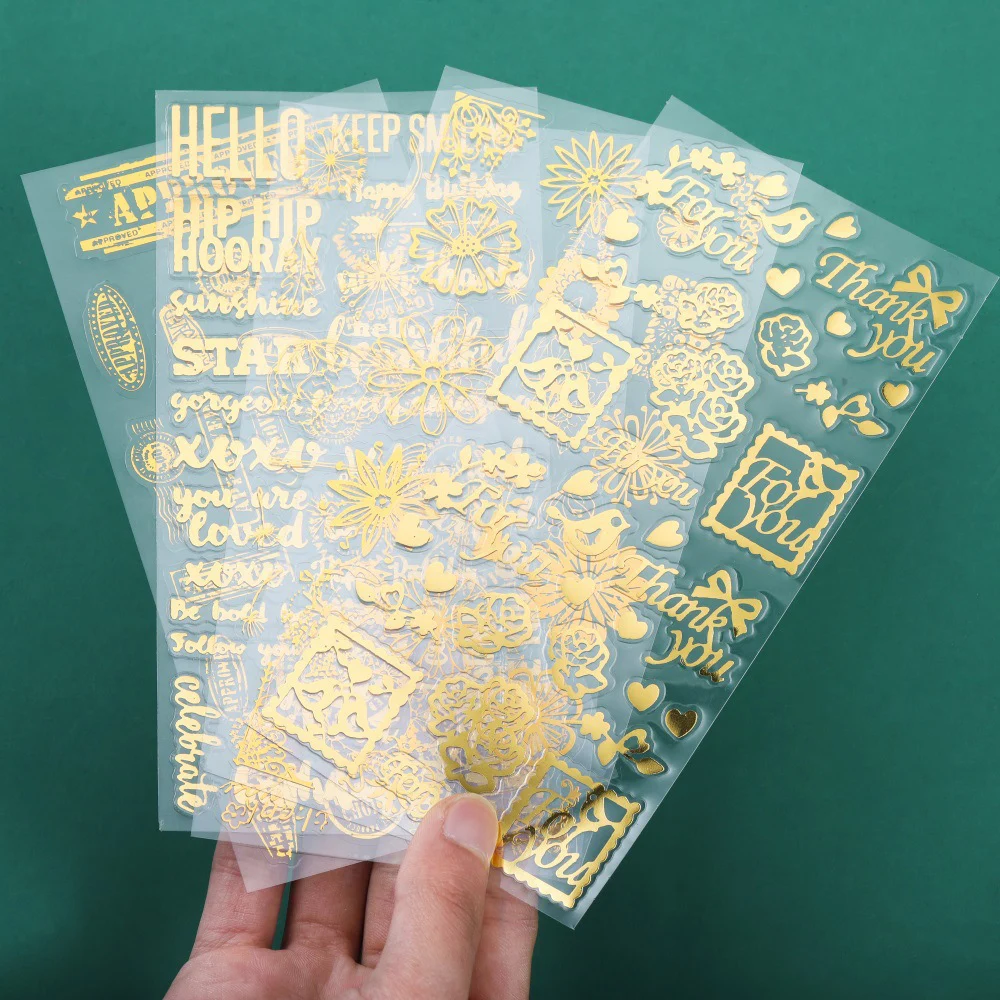 Silicone world 2pcs Decor Stickers Resin Fillings Letters UV Epoxy Resin Filler For DIY Silicone Molds Craft Jewelry Making