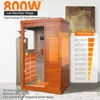 Far Infrared Sauna Home Saunas Spa Room, Wooden Indoor Dry Sauna,Ideal for 1 Person Home Sauna with Bluetooth Speaker 3