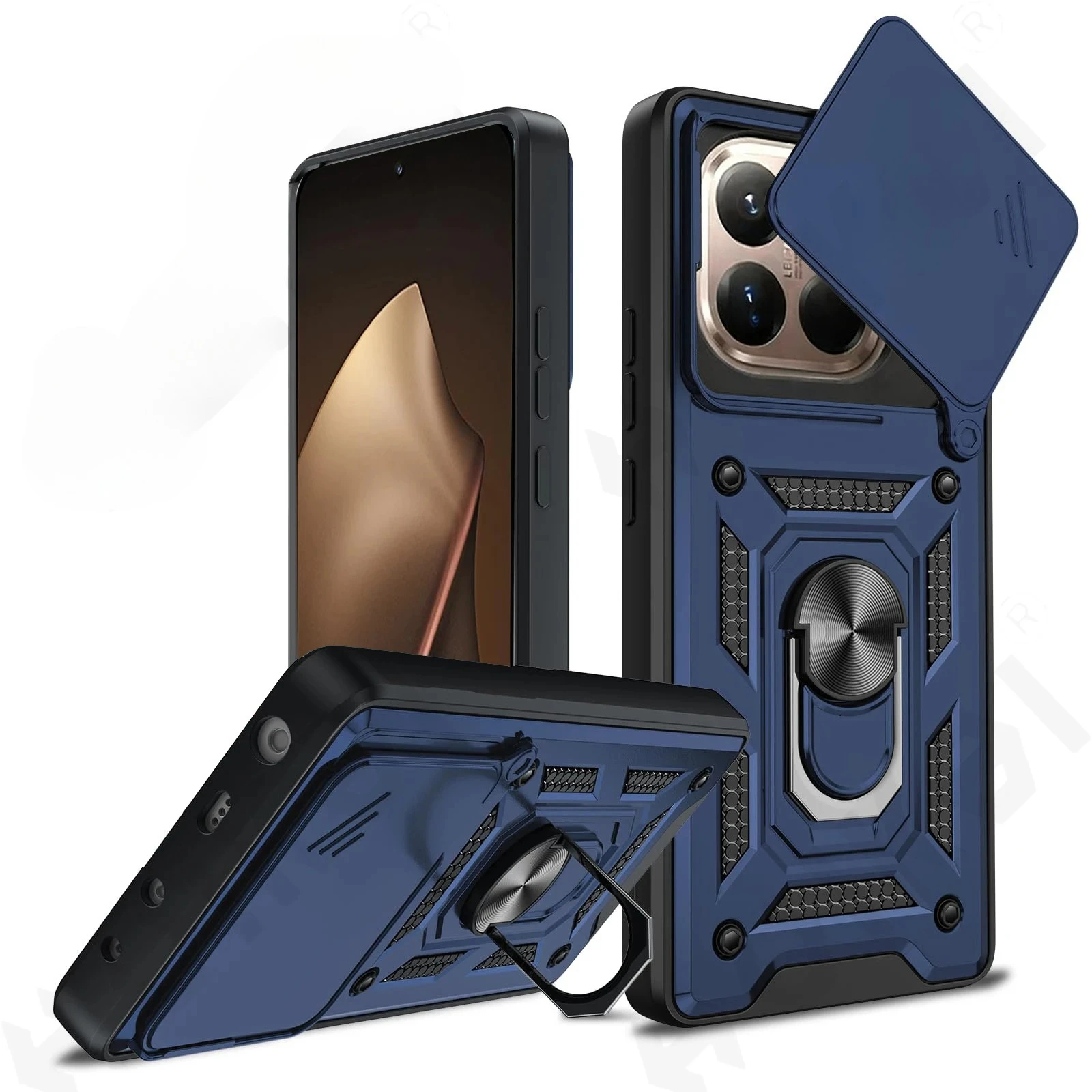Military Grade Heavy Duty Armor Case with Ring Stand and Shockproof Protection