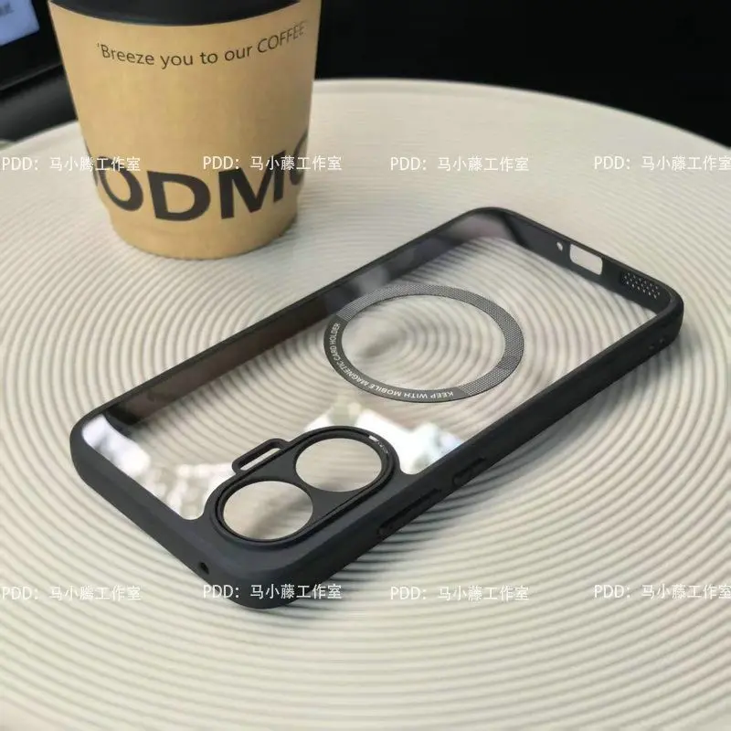 Luxury Armor Transparent Magnetic Back Cover with MagSafe