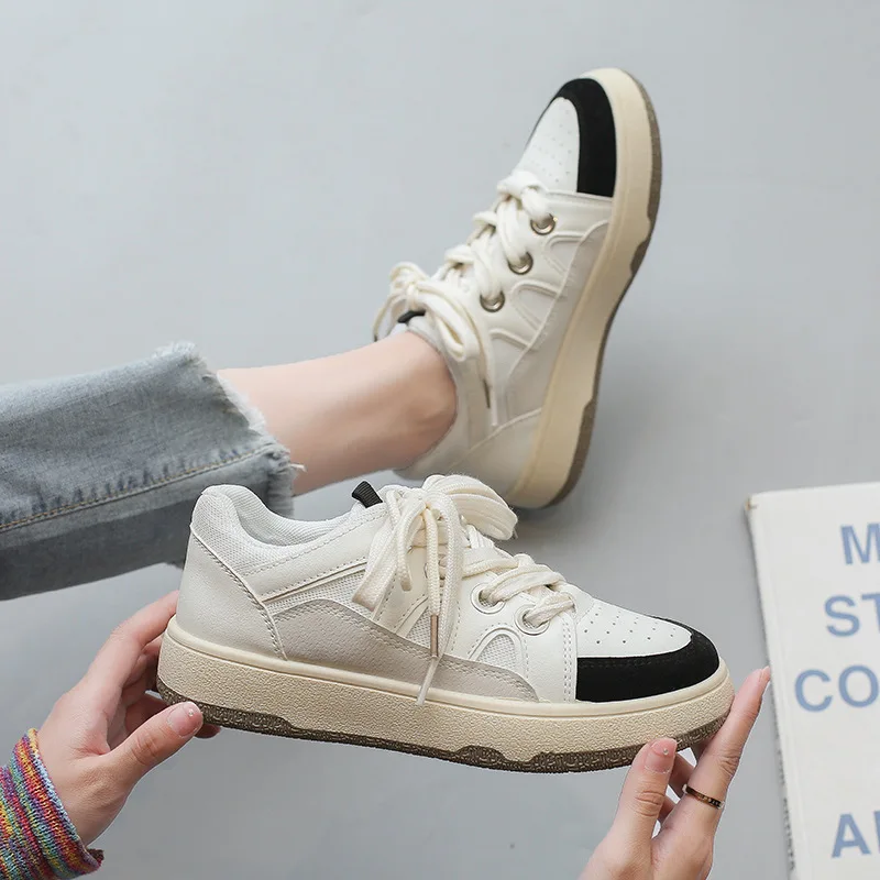 2022 New Luxury Brand Shoes for Women Sneakers Fashion Breathable Low Cut Lace-up Mixed Colors Tenis De Mujer Lady Shoes Women