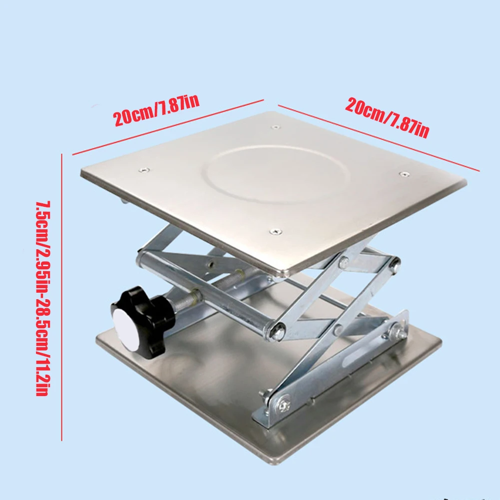 Plataforma elevadora de laboratorio de grabado Manual, soporte de tijera, Gato de laboratorio resistente a la corrosión, Mini gato de elevación de tijera para la escuela