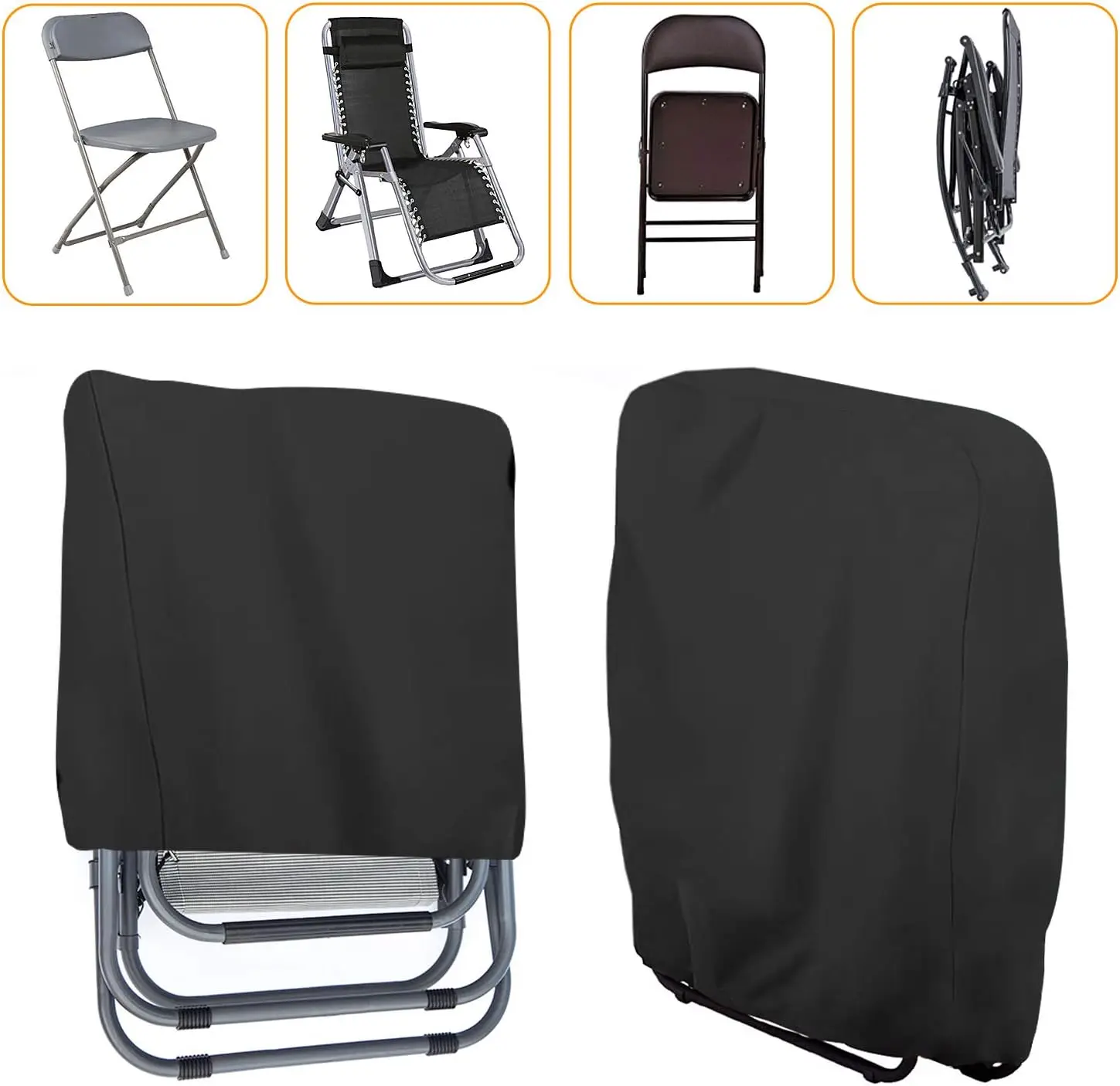 Outdoor Zero Gravity Folding Chair Cover Waterproof Dustproof Lawn Patio Furniture Covers All Weather Resistant 28"x43"