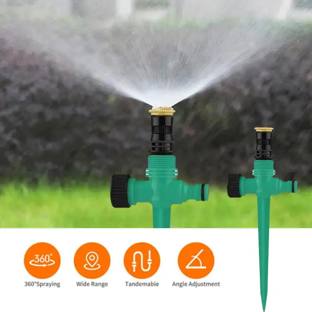 Garden Sprinkler 360° Rotation Irrigation Watering System Automatic Agriculture Lawn Farm Greenhouse Plant Watering Sprinkler 2