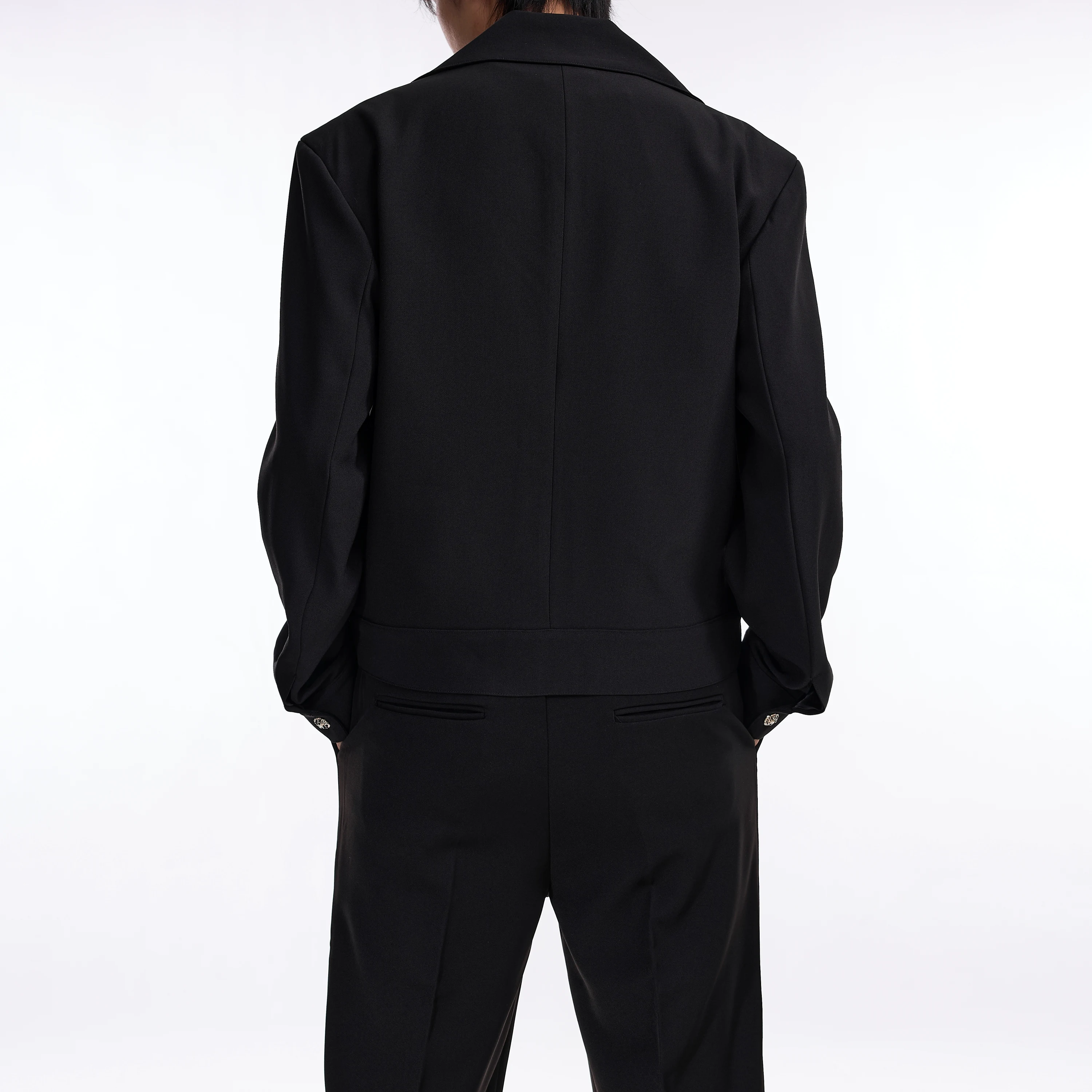 2024 new design high-end trendy simple short blazer men's Korean version of casual jacket