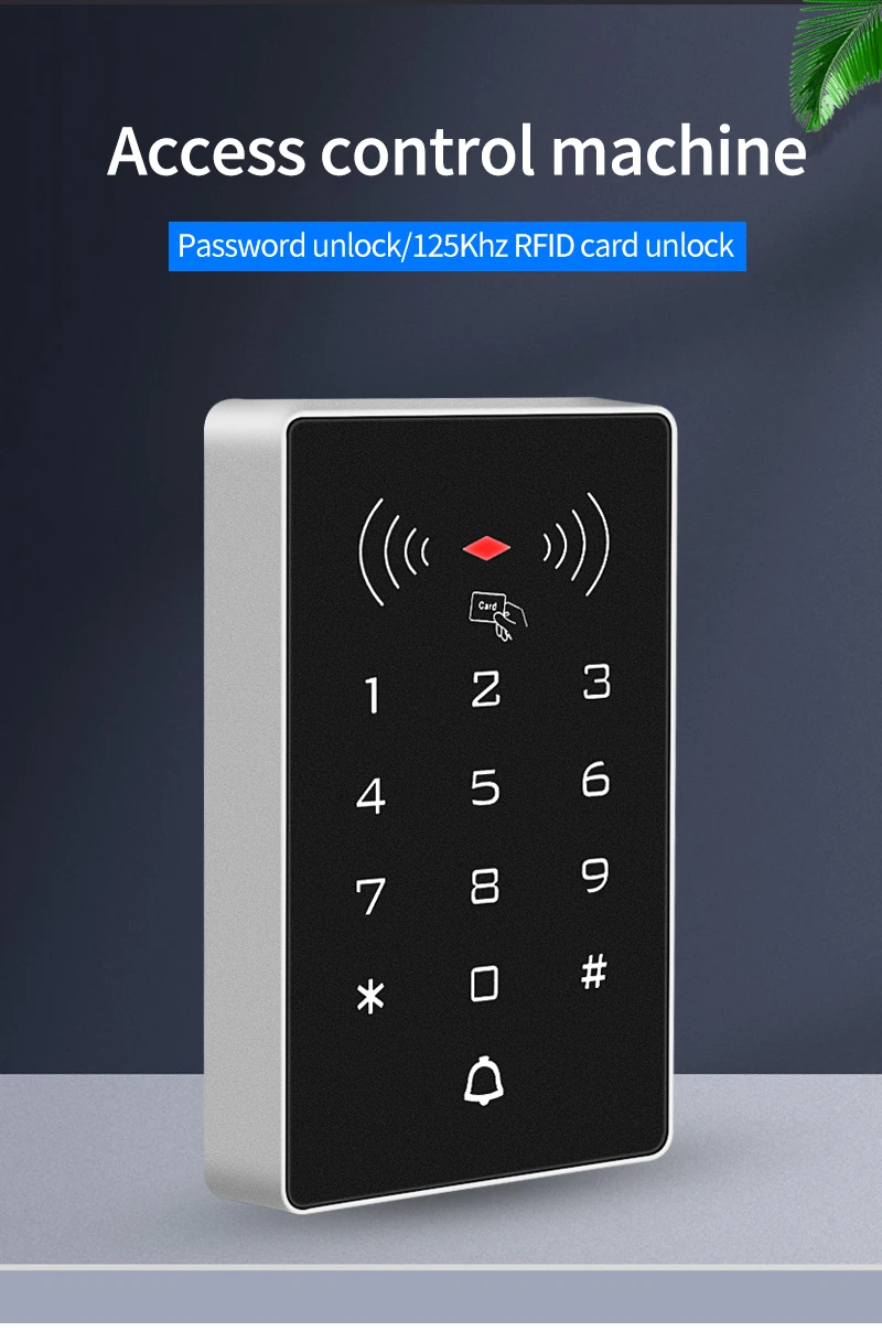 K8 2000 Users 125kHz / 13.56MHz RFID Keypad Stand Alone Access Control Panel Wie