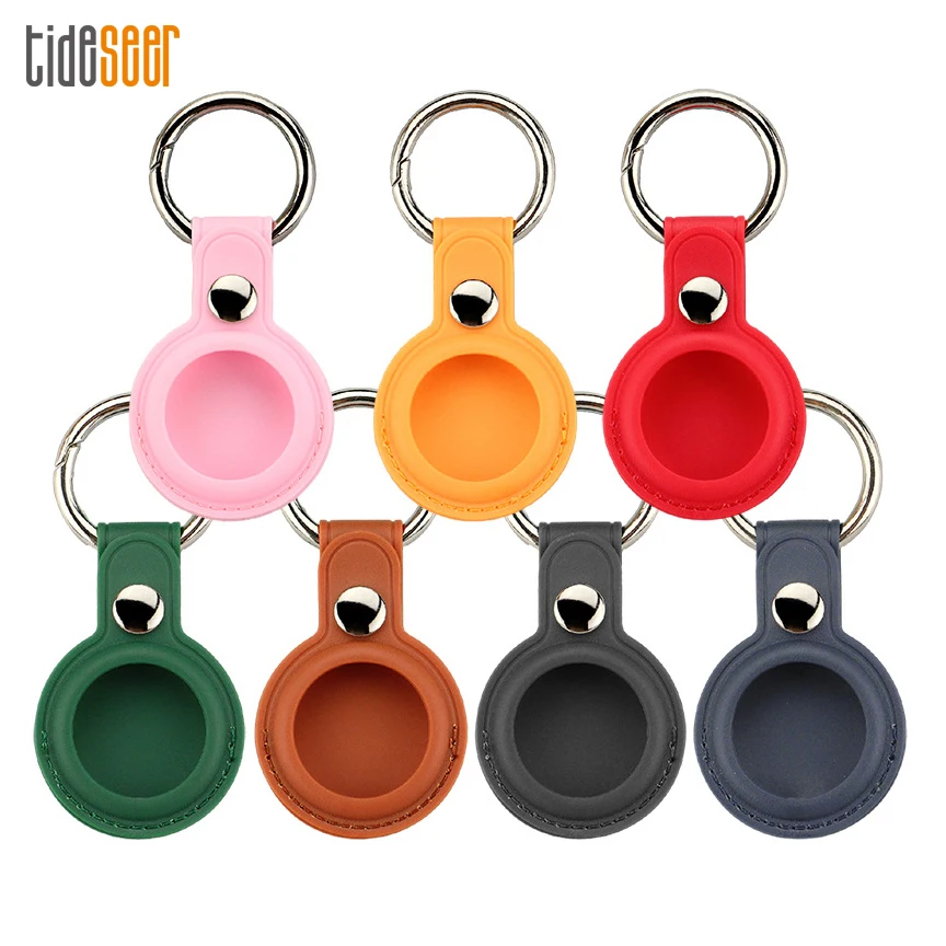 

Защитный чехол для Apple airtag, чехол-локатор из искусственной кожи, защитный чехол для трекера, устройство против потери, защитный чехол для брелока