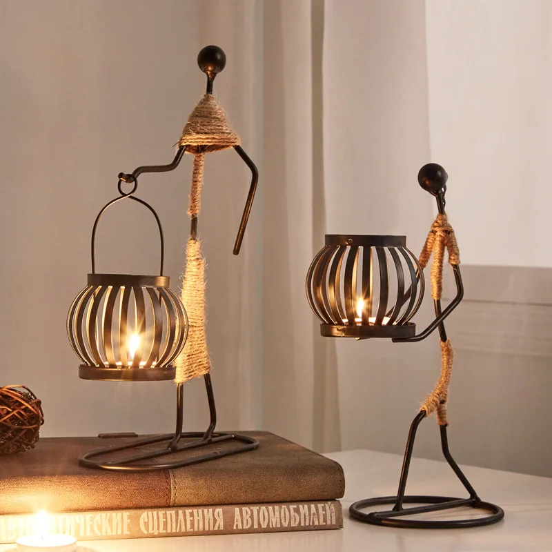 European style personalized creative candle holder Nordic restaurant table decoration bar bar decoration cross-border 1