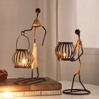 European style personalized creative candle holder Nordic restaurant table decoration bar bar decoration cross-border 1
