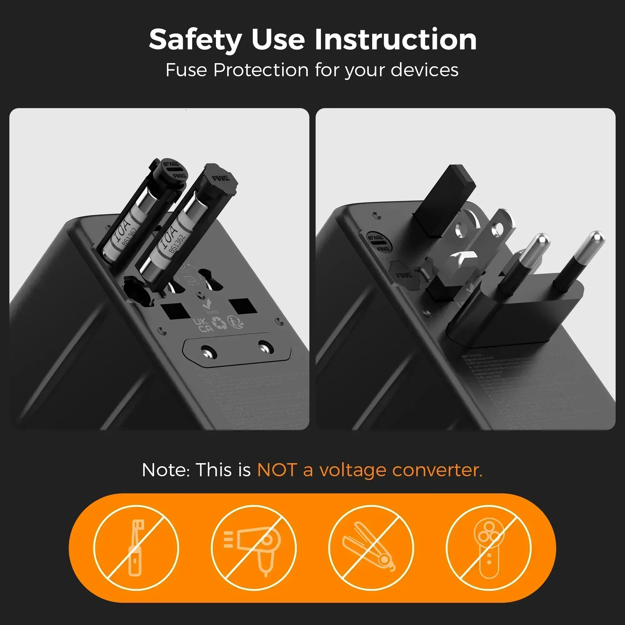 TESSAN 100W Universal Adapte 6