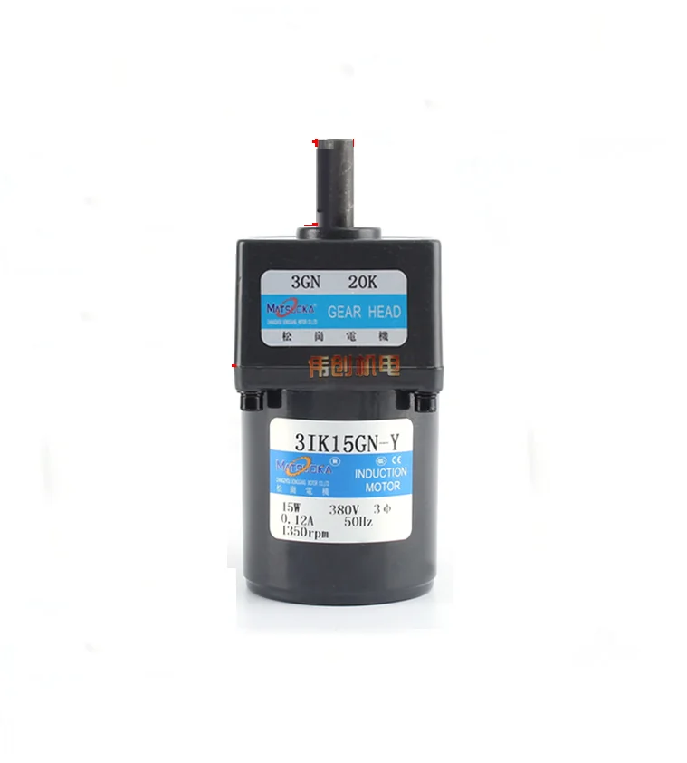 3IK15GN-Y 15W AC380V three-phase AC gear reducer motor, forward and reverse, high torque, constant speed motor