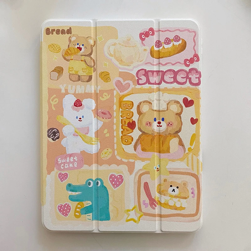 Capa de urso bonito para iPad, Tampa