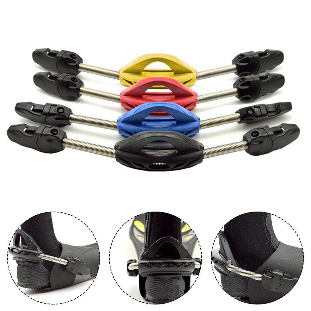2pcs Scuba Diving Stainless Steel Spring Fin Straps Non Slip Fin Straps
