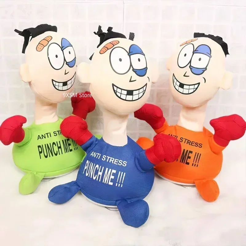 Plush Toys Electric Interactive Toy Electric Plush Toy Punch Hit Me Villain Creative Vent Decompression Toys Doll Toys for Friends Funny children or Adult Gift