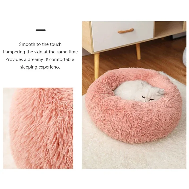 Plush Round Warm Pet Bed 3