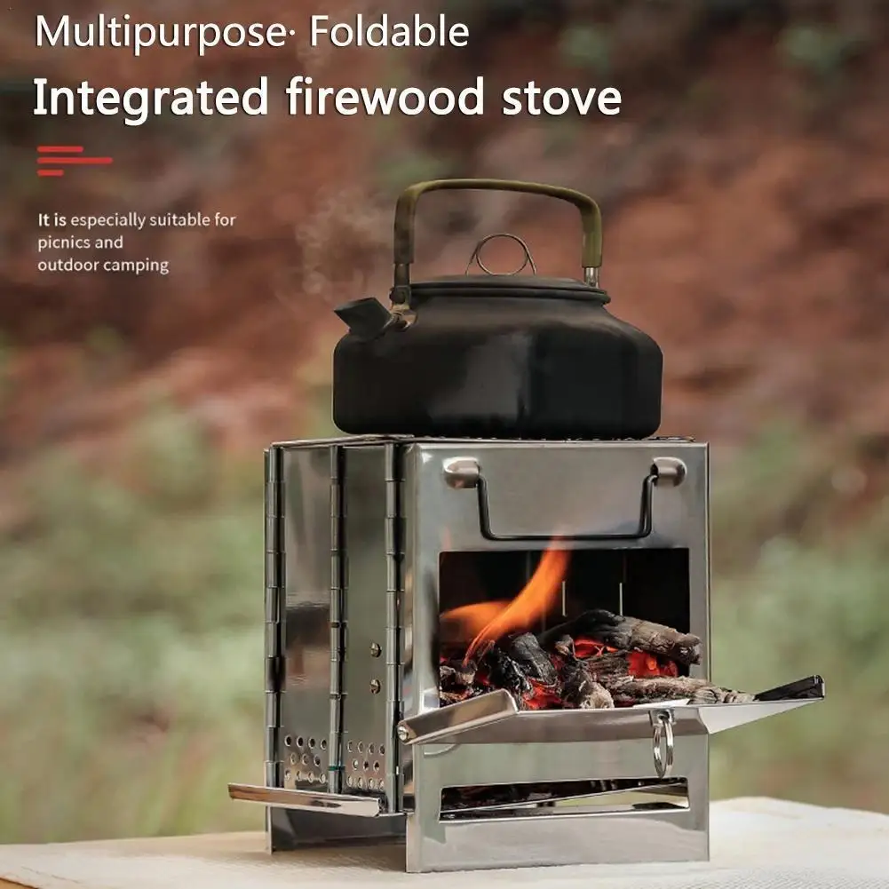 Mini Outdoor Firewood Stove Portable Camping Picnic Folding Charcoal