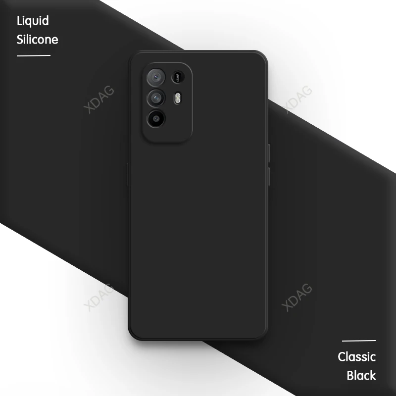 Sleek Liquid Silicone Shockproof Phone Case with Camera Protection - Square Design