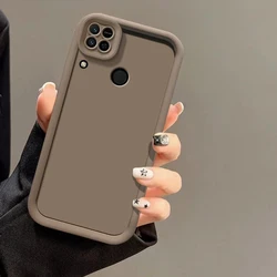 Cute Curly Hybrid Shockproof Bumper Cover with Soft s for Realme C20A (Tyjt brown)