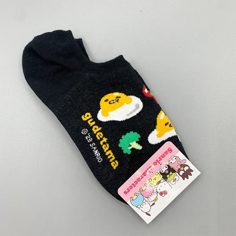1Pair Anime Sanrio Cotton Boat Socks Hello Kitty Kuromi Melody Cinnamoroll Thin Summer Comfortable Sweat-Absorbing Sock For Girl 6