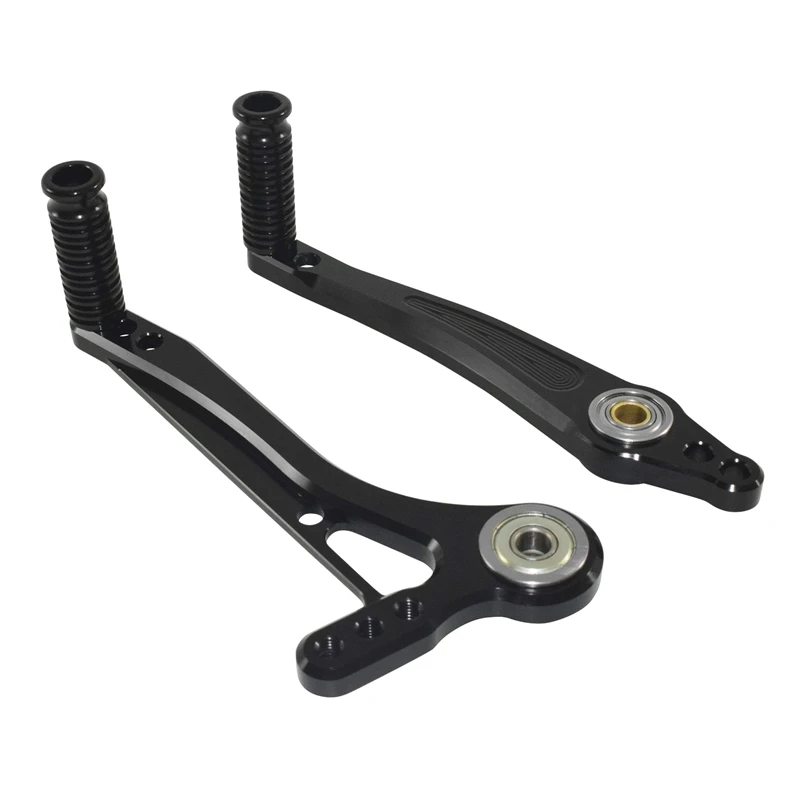 Motorcycle CNC Adjustable Dual Bearings Shift or Brake Lever Shifter Pedal with Toe Pegs Kit For Aftermarket Rearsets Rear Set motorcycle accessories,motorcycle foot pedals,motorcycle shift rod