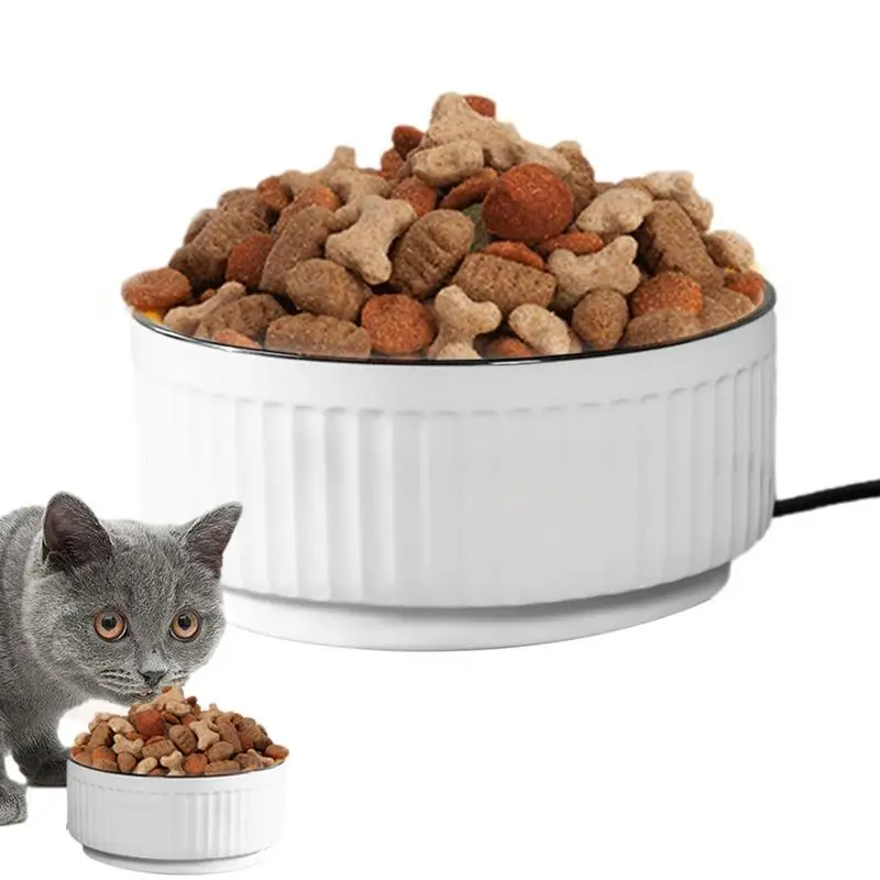 Heated Pet Bowl Outdoor Mess Free Dog Thermal Bowl Drinking Bowls For