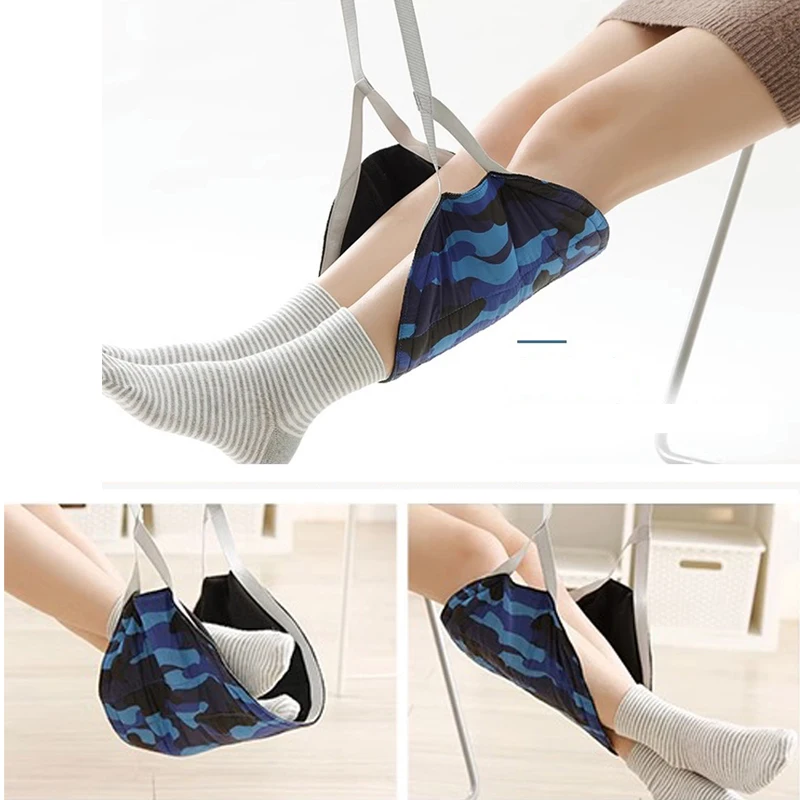 Car Travel Foot Rest Portable Long-distance Trip Foot Hammock for Airplane High-speed Rail Sleep