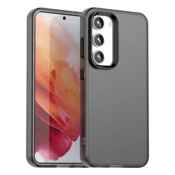 Matte Candy Translucent Frosted Bumper Phone Case Cover for Galaxy M35 5G (Black)