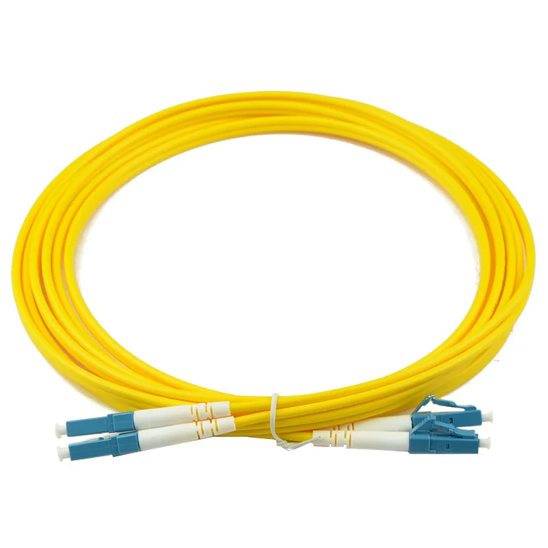 10PCs LC to LC UPC Optical Fiber Cable G657D 3.0mm Fiber Optic Patch Cord Duplx SingleMode Optic Patch Cable Yellow