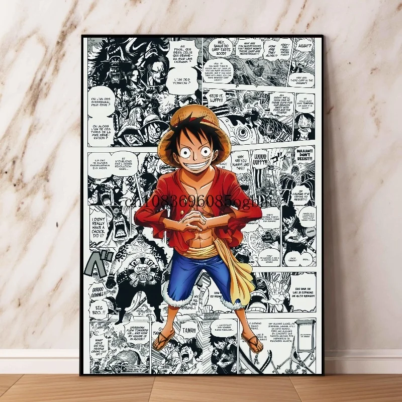 ONE PIECE Poster Canvas Painting Monkey D. Luffy Home Decoration