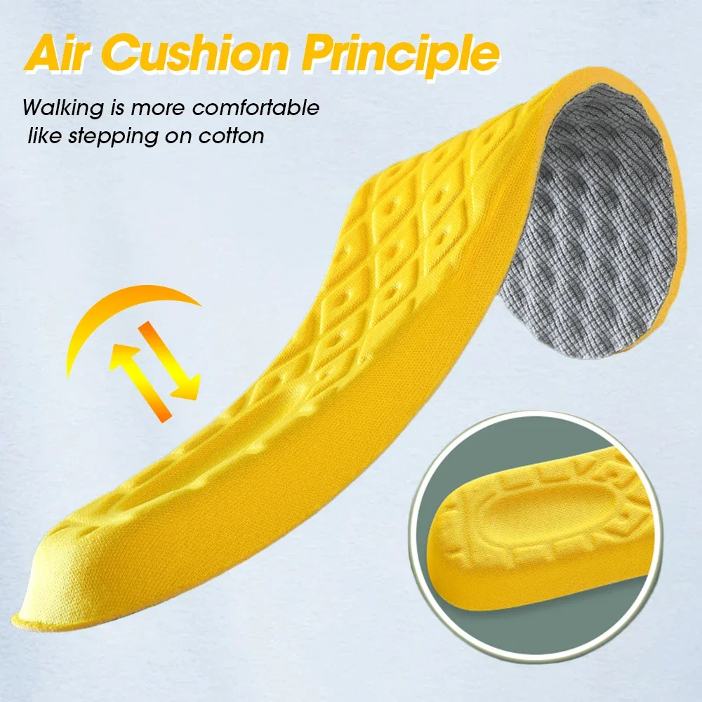 1/3 par Memory Foam innleggssåler Kvinner Menn Sport Løpefot Innsatspute Unisex myk massasje Føtter Pleie Skopolstring_voghion.com