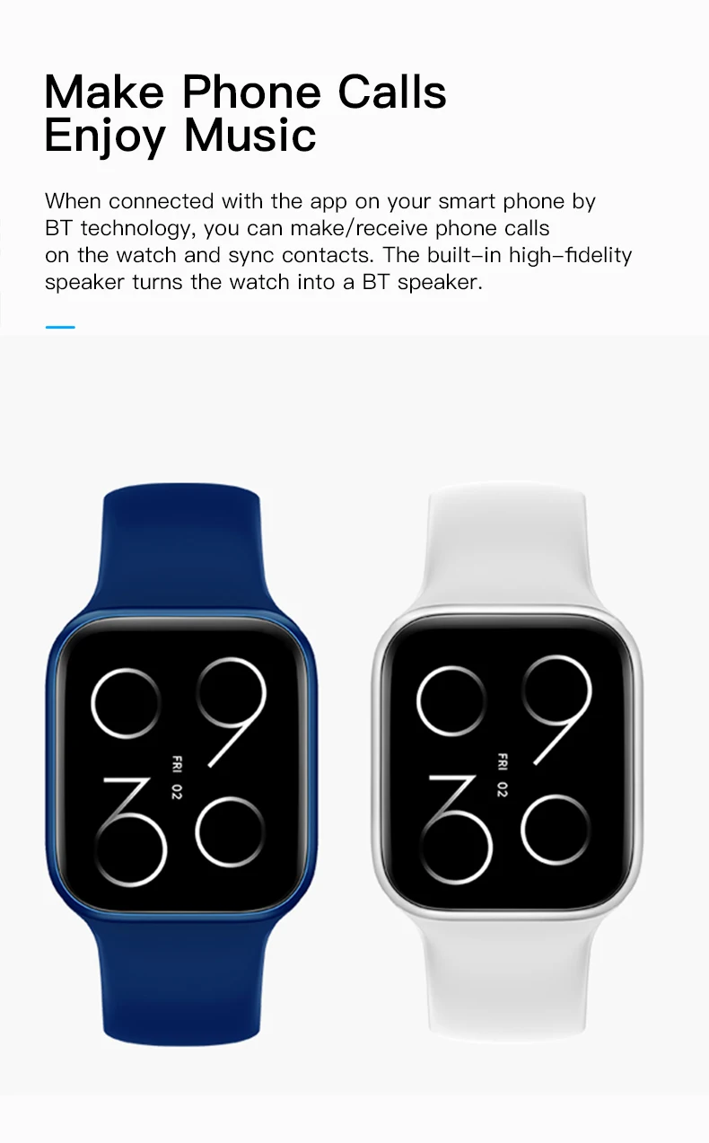 IWO Smartwatch Bluetooth Calls Smart Watch For Men Women Sport Fitness Bracelet Custom Watch Face smart watch with NFC Heart Rat