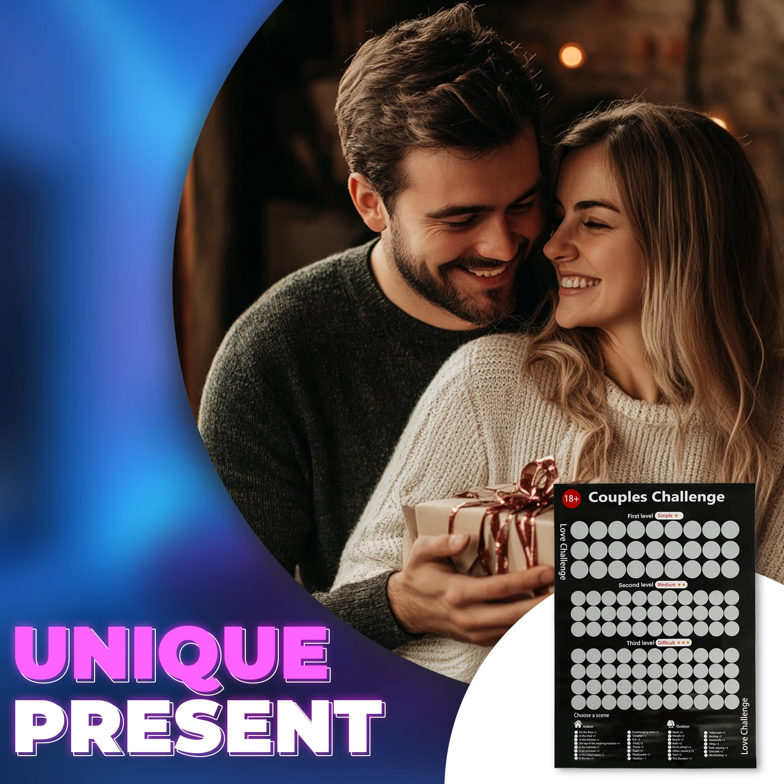 100 Things on Date Night Couple Dating Scratch Off Poster Valentines Day Scratch Off Poster Funny Love Game Scratch Off Poster