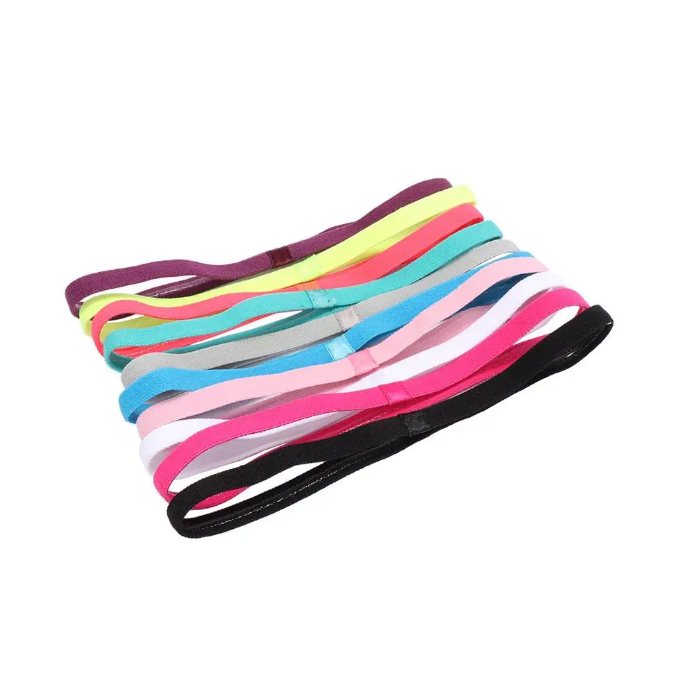 Sports Head Band Rubber Sweatband for Softball  Football Running Women Men Sport Hairbands Anti-slip Elastic Bands