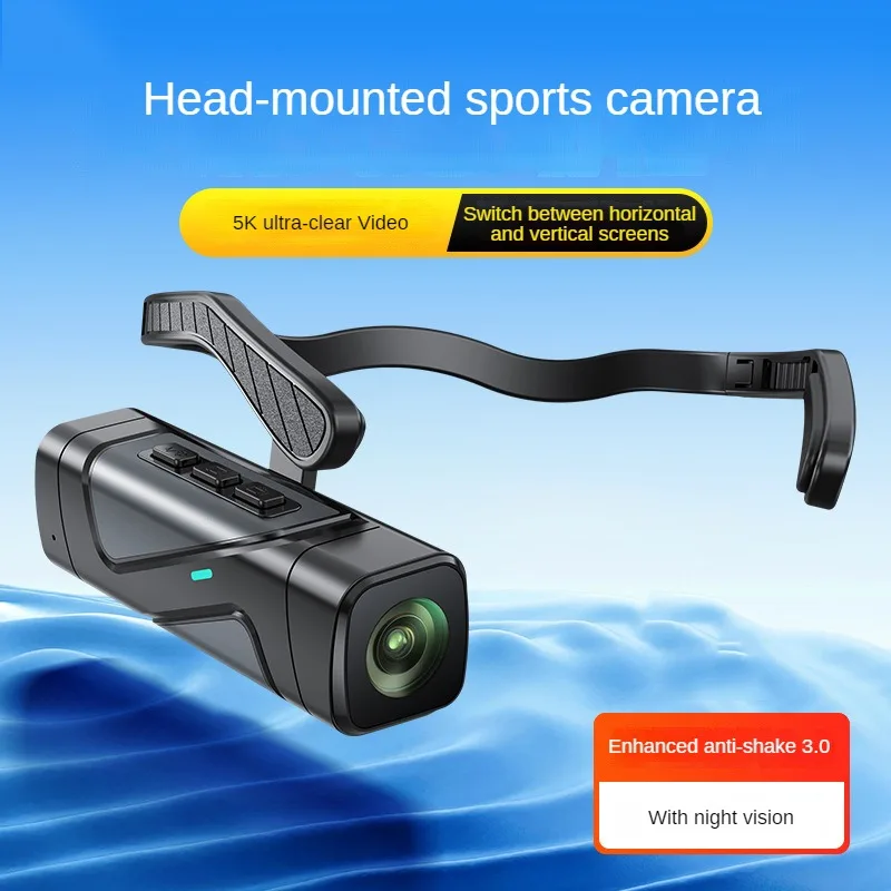 

5K Ultra Clear Head Mounted Sports Camera With Night Vision WIFI Sports Camera Motorcycle Riding Outdoor Sports Recorder Camera