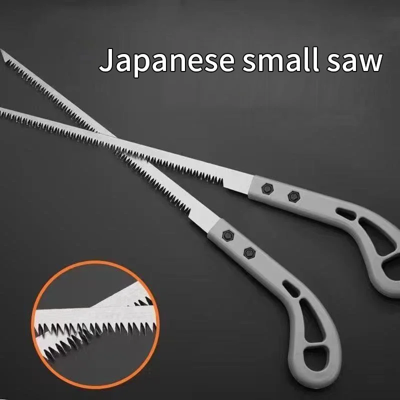 Handsaw Garden Saw Fine Teeth Japanese Cocktail Saw Mini Steel Saw Tool Handle Woodworking Saw Convenient for Wall Panel Bending 4