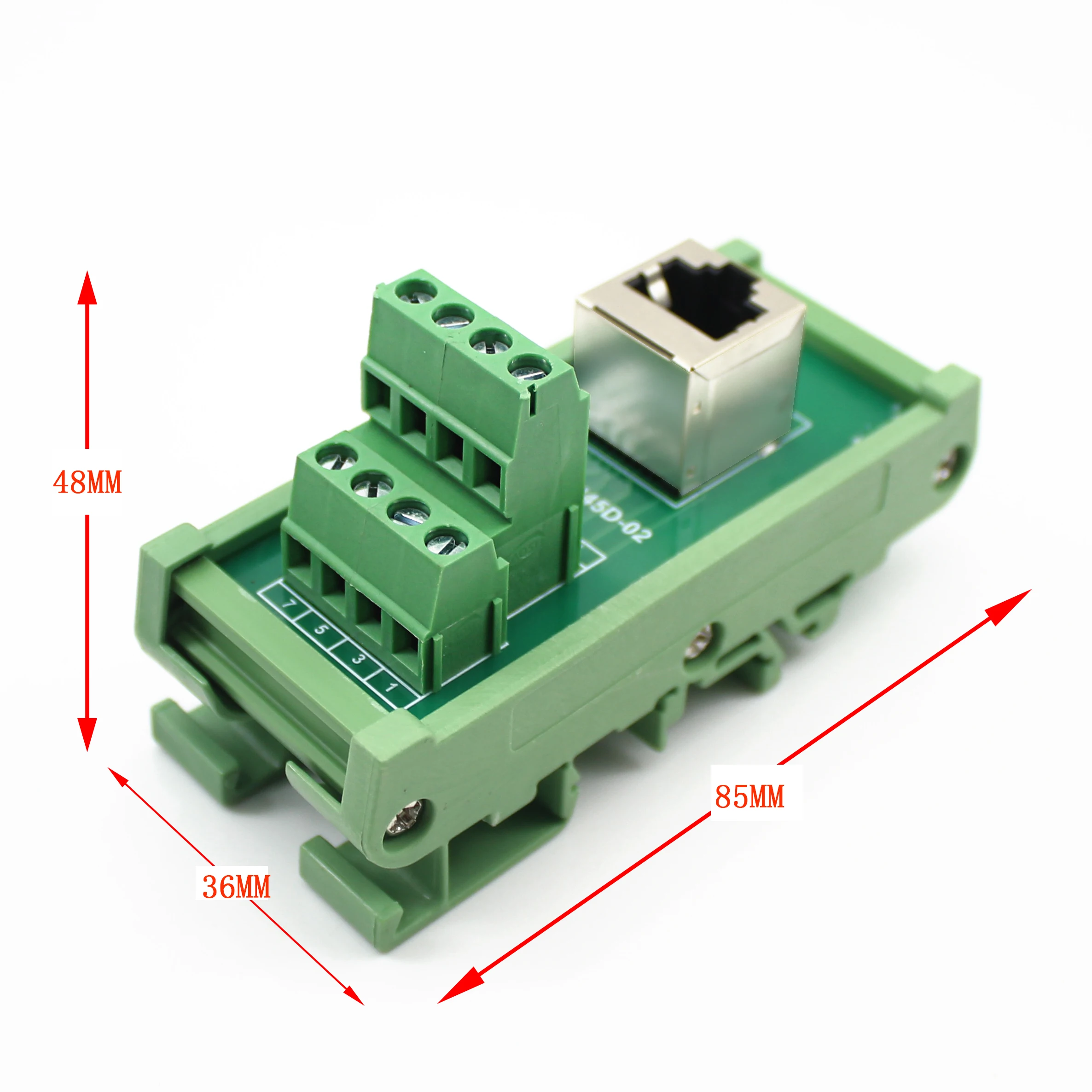 divisor vertical breakout board rj45 adaptador rj45 montagem trilho ruido 01