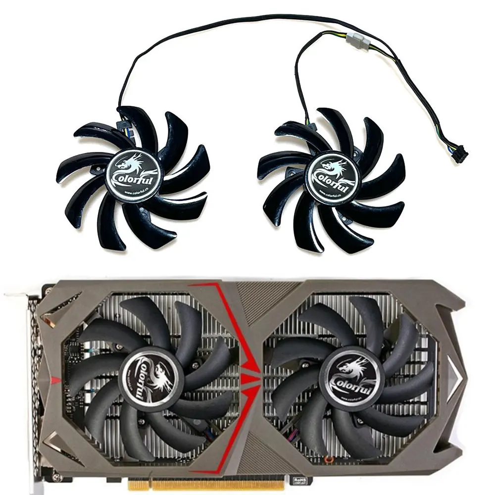 Nuova Ventola Gpu Gtx 1050Ti Da 85Mm, Per Ventola Di Raffreddamento Per Scheda Video Gtx 1060, 1050Ti, 1050, Rtx 2060, 2060S, 2070 Gaming Gt
