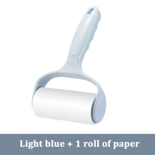  Tearable Roll Paper Sticky Roller Dust Wiper Pet Hair Clothes Carpet Tousle Remover  Replaceable Cleaning Brush  Accessories 