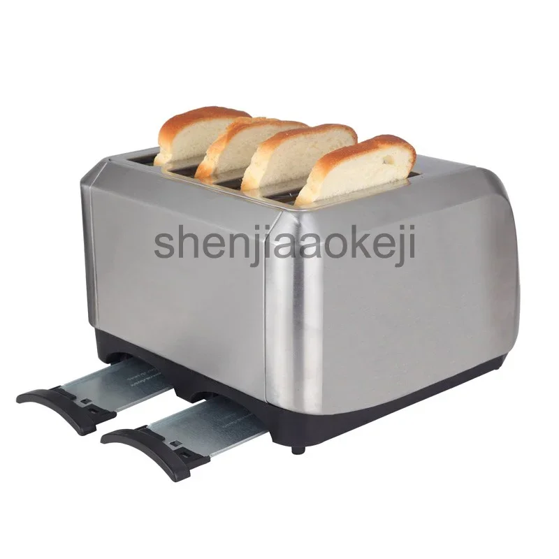Automatic Commercial Electric Toaster Bread Breakfast Machine Breakfast Sandy Bread Heating Kitchen Grill Stove 4-Slice Toaster 4