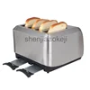 Automatic Commercial Electric Toaster Bread Breakfast Machine Breakfast Sandy Bread Heating Kitchen Grill Stove 4-Slice Toaster 4