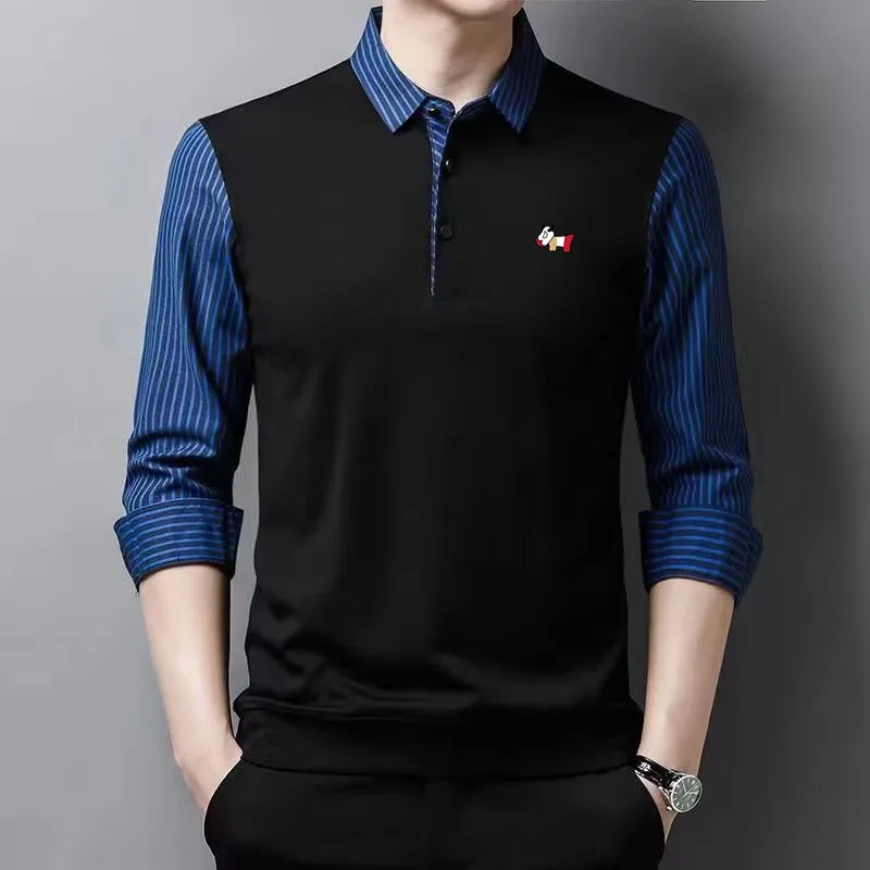 

남성 골프웨어 2024 Spring Men's Golf Clothing Men's Golf Tops Polo Top High Quality Loose Elastic Men's Tennis Shirt 골프펜츠