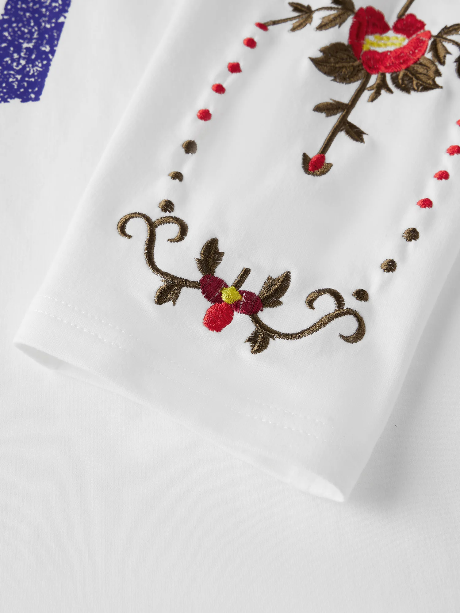 Women s Fall Fashion Long Sleeve Round Neck Floral Embroidered Loose Fit Tunic Top for Casual Wear